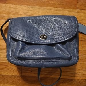 Coach blue small crossbody purse